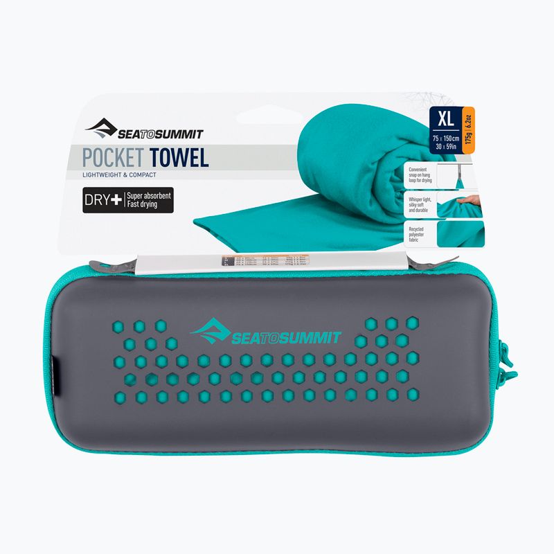 Рушник швидковисихаючий Sea to Summit Pocket Towel baltic 3