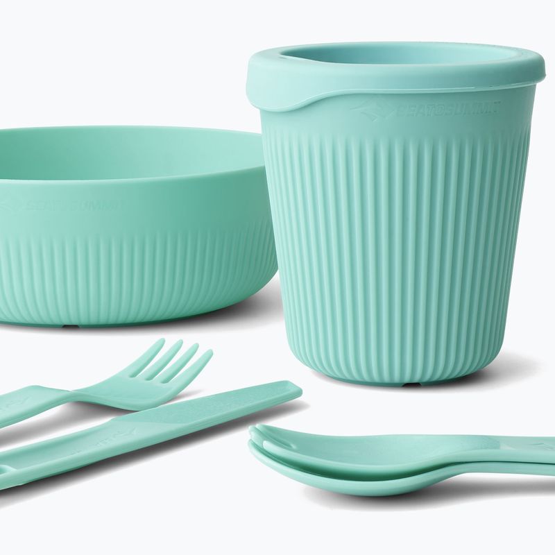 Набір посуду туристичного Sea to Summit Поясsage Dinnerware aqua sea 3