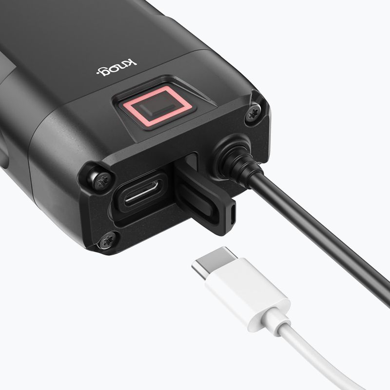 Ліхтарик велосипедний передній Knog Blinder X 1800 + акумулятор 10000mAh чорний 6