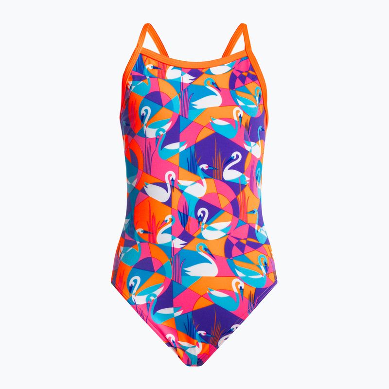 Купальник суцільний дитячий  Funkita Eco Single Strap жовто-рожевий FKS030G7132608