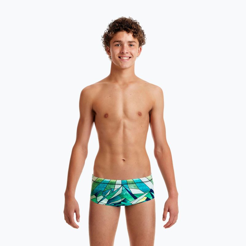 Плавки дитячі Funky Trunks Sidewinder Trunks зелено-блакитні FTS010B7131024 5