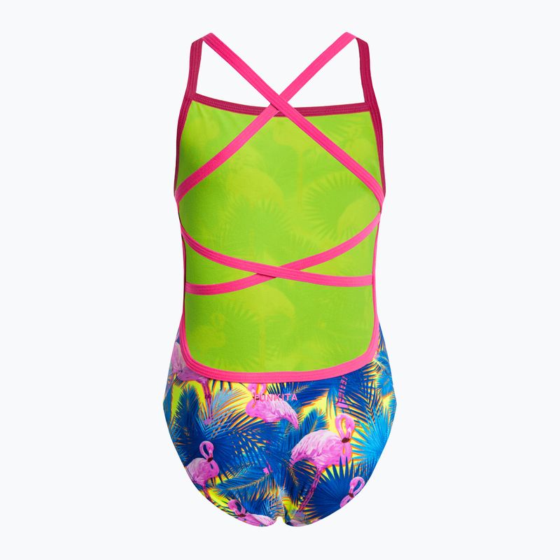 Купальник суцільний дитячий  Funkita Strapped In One Piece блакитно-рожевий FS38G71414 2