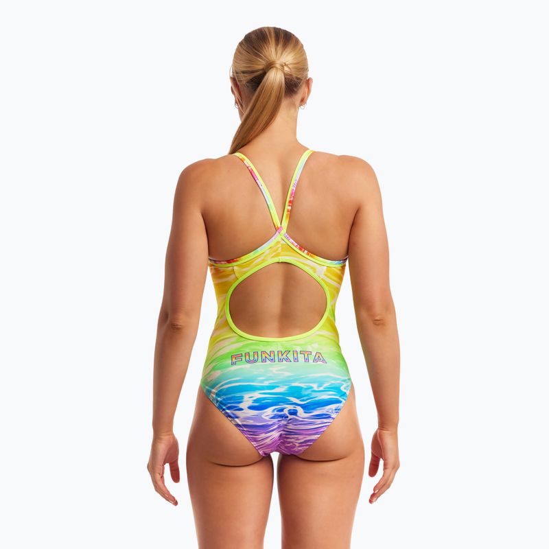 Жіночий суцільний купальник Funkita Diamond Back One Piece озерна кислота 4