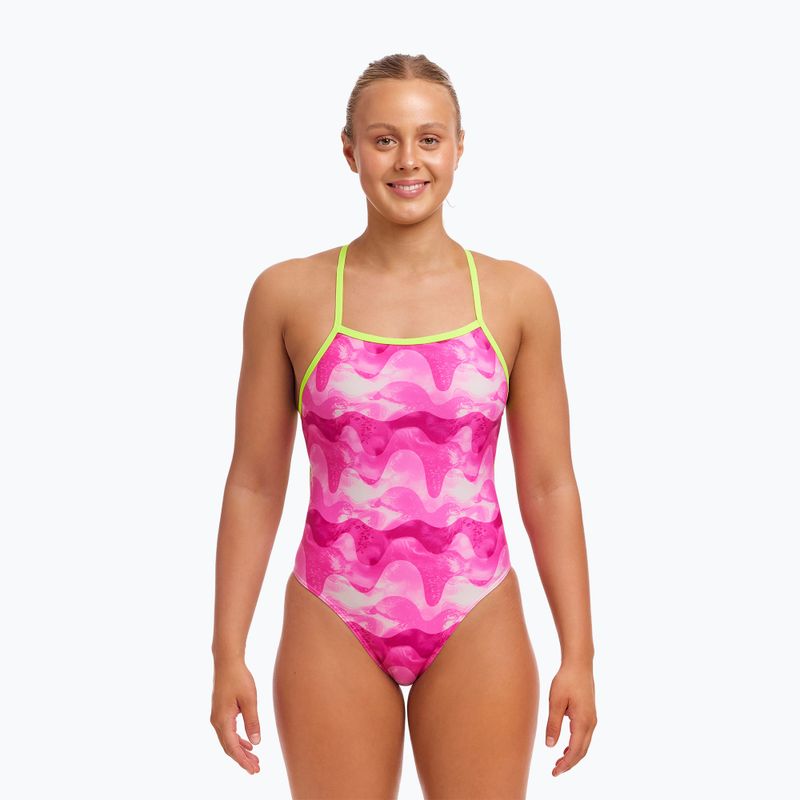 Funkita Tie Me Tight One Piece жіночий купальник рожеві шапочки 2