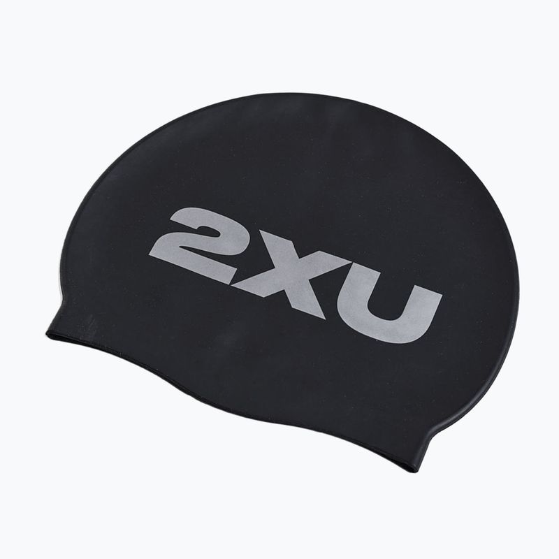 Шапочка для плавання 2XU Silicone black/black 2