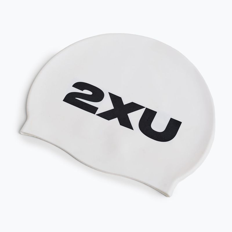 2XU Силіконова шапочка для плавання біла/біла