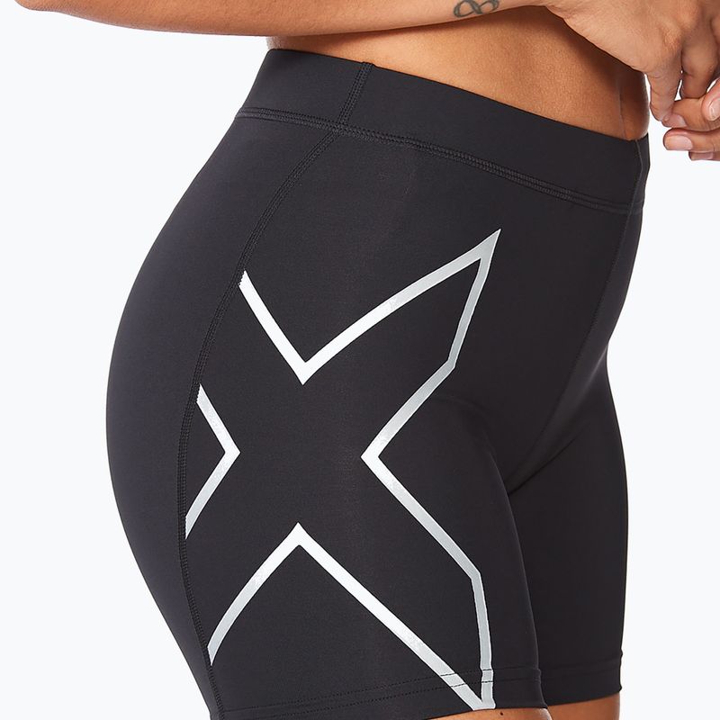 Шорти для тренувань жіночі 2XU Core Compression 5" black/silver 4