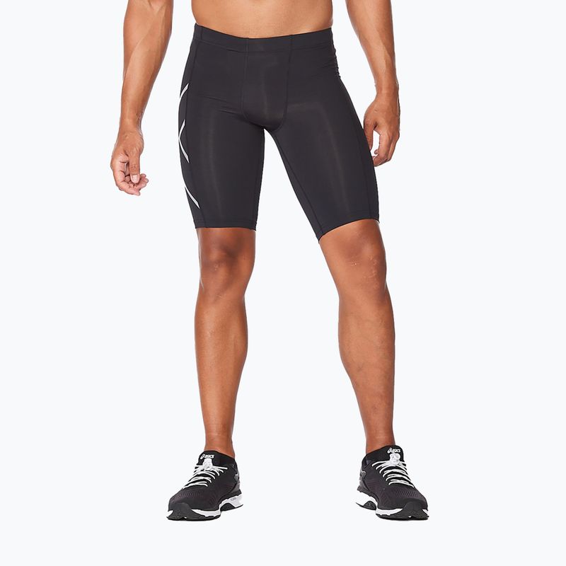 Шорти для тренувань чоловічі 2XU Core Compression black/silver