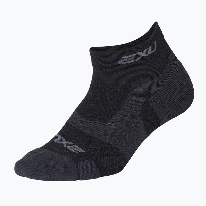 Шкарпетки для бігу 2XU Vectr Light Cushion 1/4 Crew black/titanium