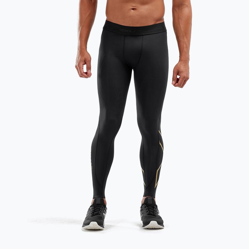 Легінси тренувальні чоловічі 2XU Force Compression black/gold 4