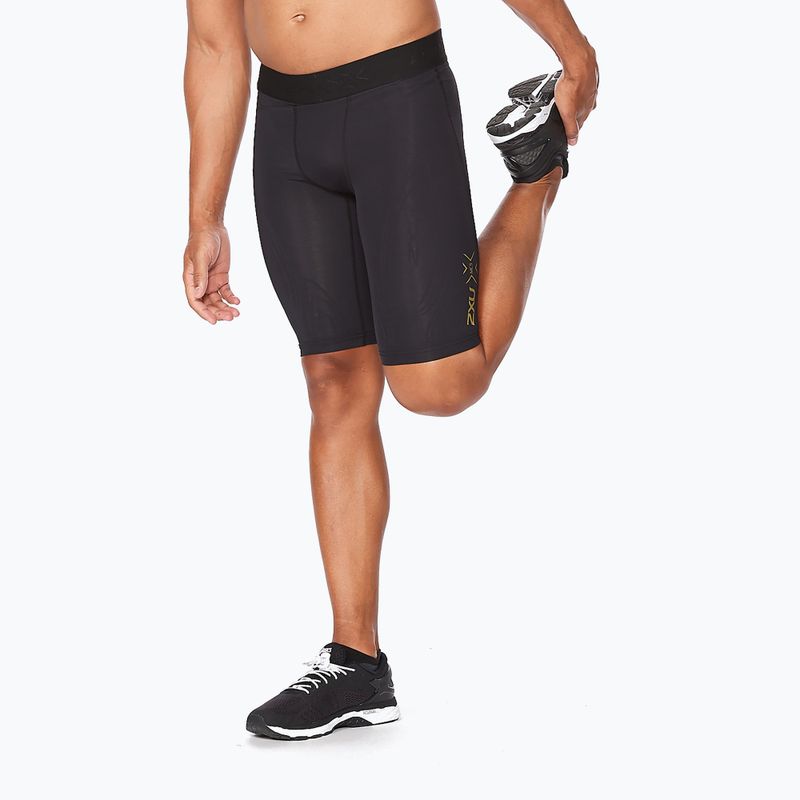 Шорти для тренувань чоловічі 2XU Force Compression black/gold 2