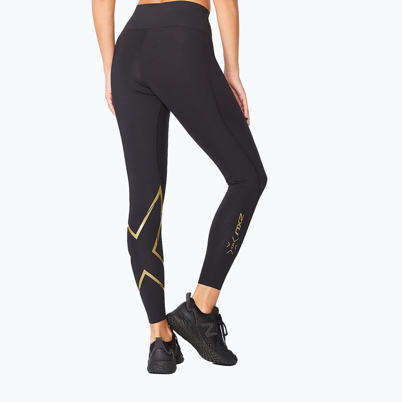 Легінси тренувальні жіночі 2XU Force Mid-Rise Compression black/gold 4