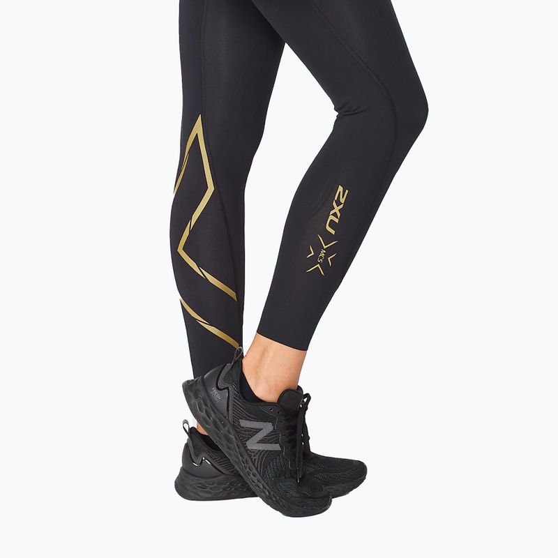 Легінси тренувальні жіночі 2XU Force Mid-Rise Compression black/gold 5