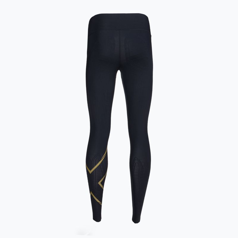 Легінси тренувальні жіночі 2XU Force Mid-Rise Compression black/gold 7