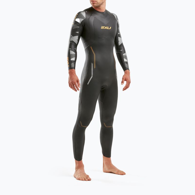 Гідрокостюм для триатлону чоловічий 2XU Propel 2 black/orange fizz 6