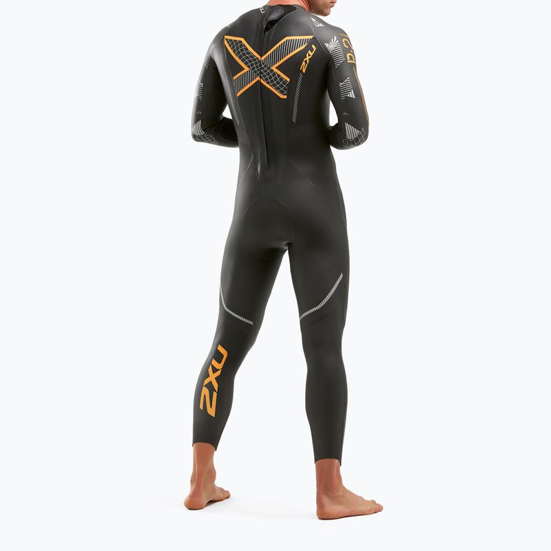 Гідрокостюм для триатлону чоловічий 2XU Propel 2 black/orange fizz 8