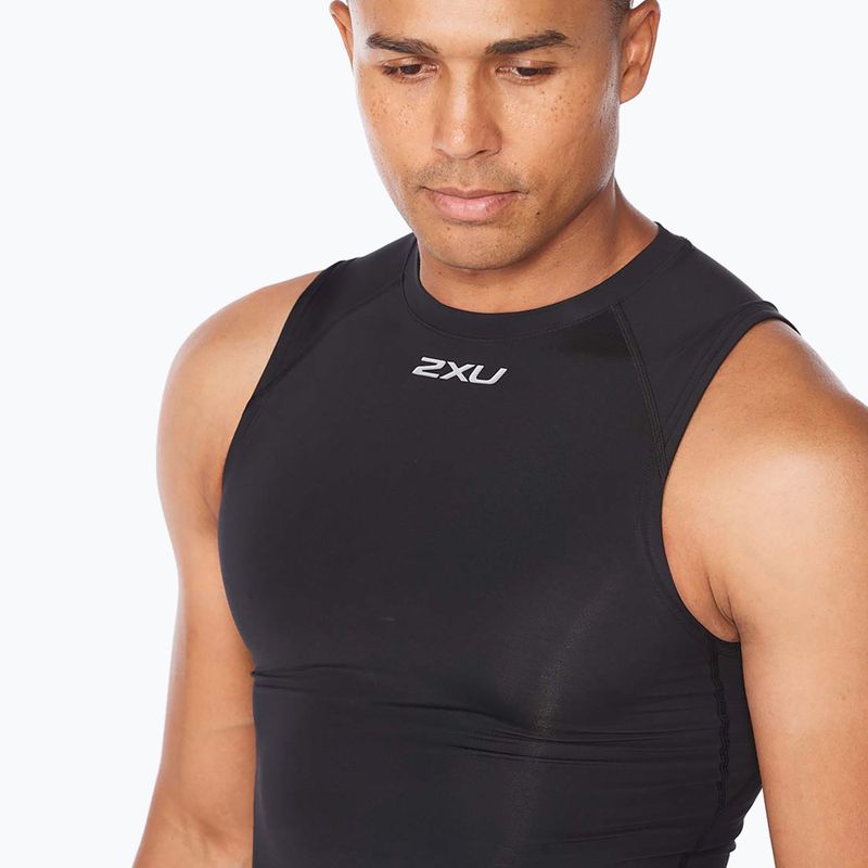 Майка тренувальна чоловіча 2XU Core Compression Sleeveless black/silver 3