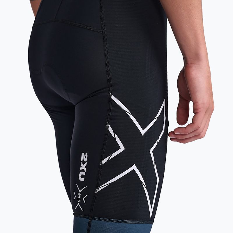 Чоловічий костюм для триатлону 2XU Light Speed Sleeved midnight/білий 6