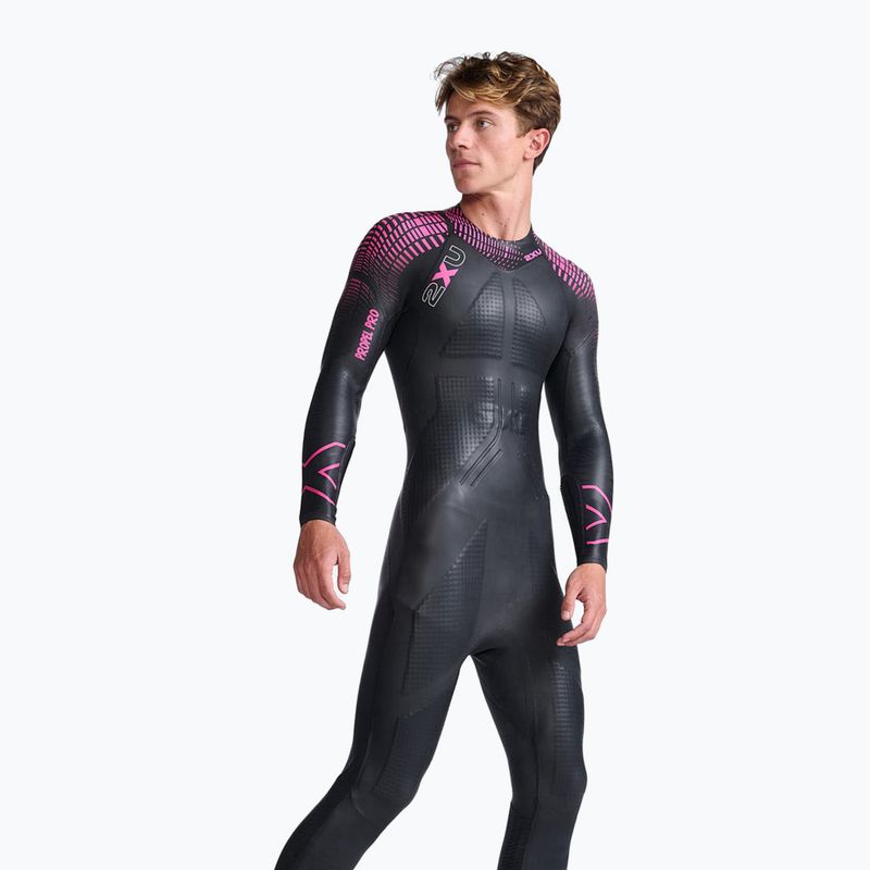 Гідрокостюм для тріатлону чоловічий 2XU Propel PRO 3 мм black/punk pink 3