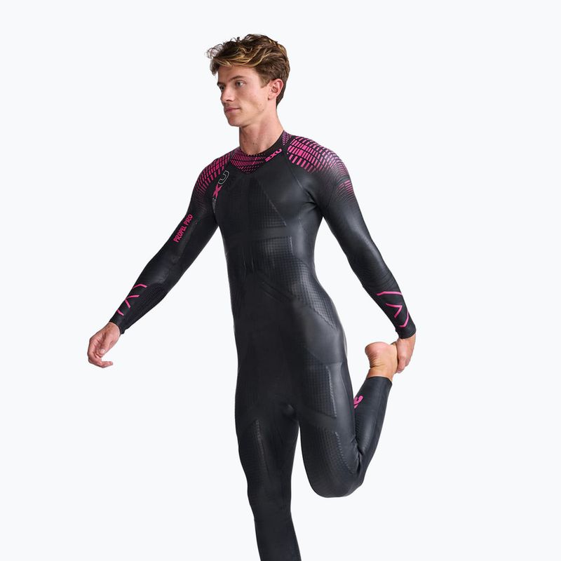 Гідрокостюм для тріатлону чоловічий 2XU Propel PRO 3 мм black/punk pink 4
