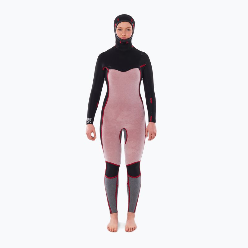 Гідрокостюм жіночий Rip Curl Dawn Patrol 5/4мм Chest Zip Hooded black 3