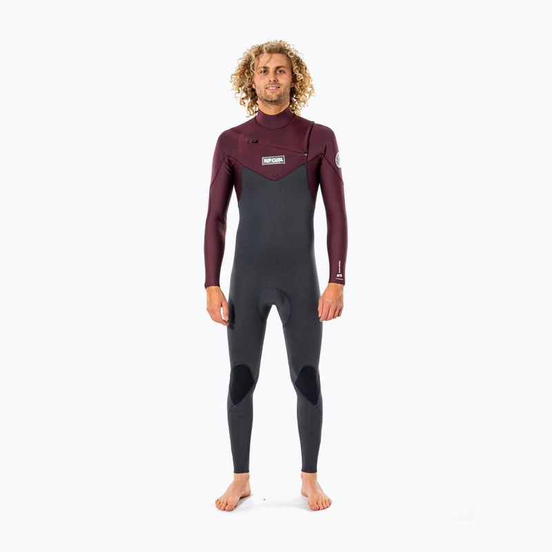 Гідрокостюм чоловічий Rip Curl Dawn Patrol 4/3 mm GB ST C/Zip wine 3