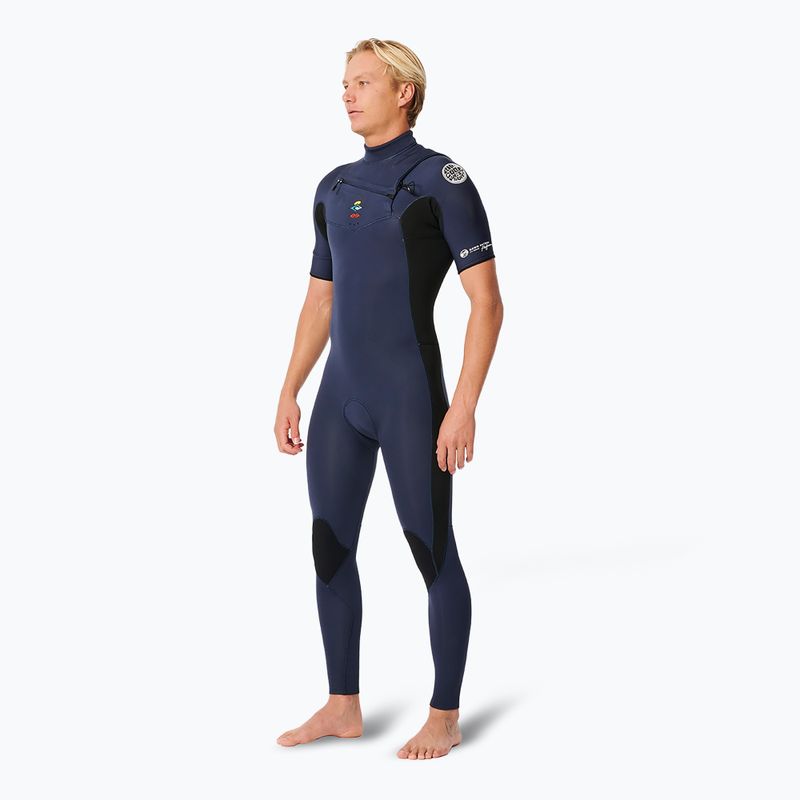 Чоловіча піна для плавання Rip Curl Dawn Patrol Performance 2/2 мм на блискавці на грудях темно-синього кольору 3