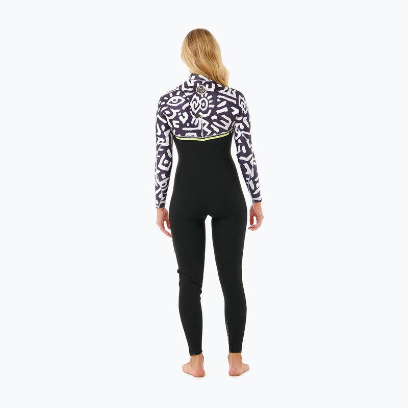 Жіночий гідрокостюм Rip Curl E-Bomb 4/3mm Zip Free Sublimed чорний/лаймовий 2