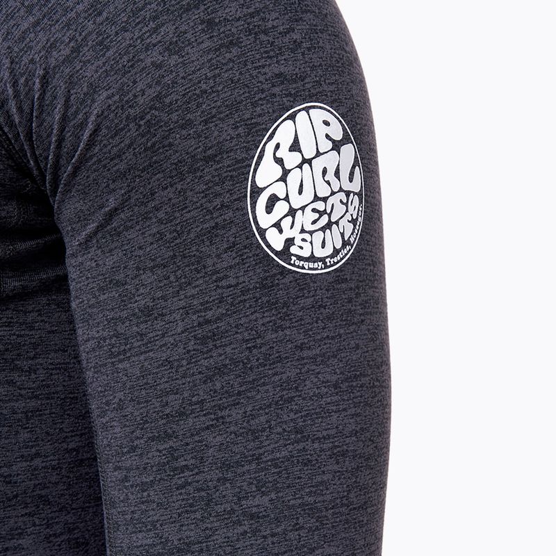 Лонгслів для плавання чоловічий Rip Curl Dawn Patrol Perf black marled 4
