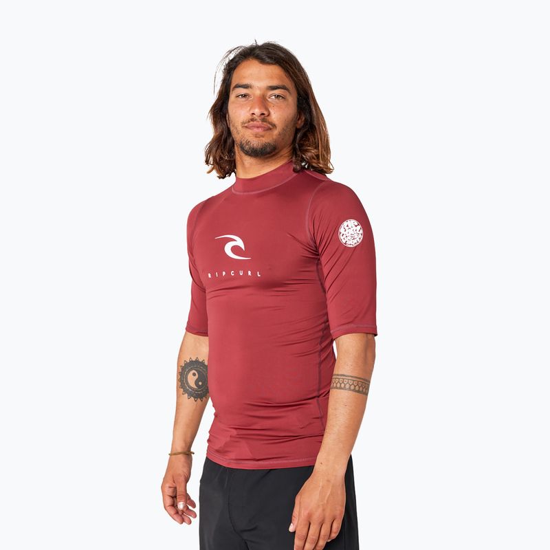 Футболка для плавання чоловіча Rip Curl Corps maroon 2