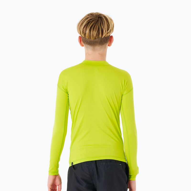 Лонгслів для плавання дитячий Rip Curl Corps Rash Vest lime 2