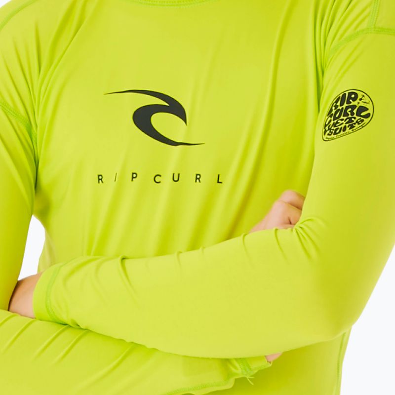 Лонгслів для плавання дитячий Rip Curl Corps Rash Vest lime 3