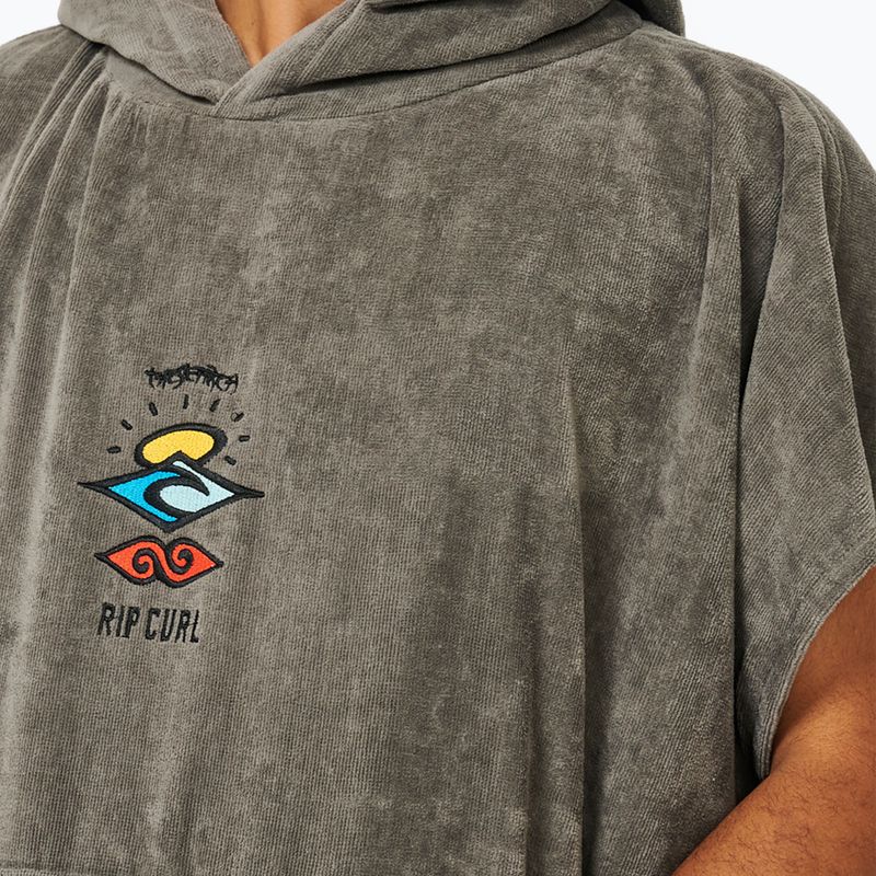 Чоловіче сіре пончо з логотипом Rip Curl з капюшоном 6