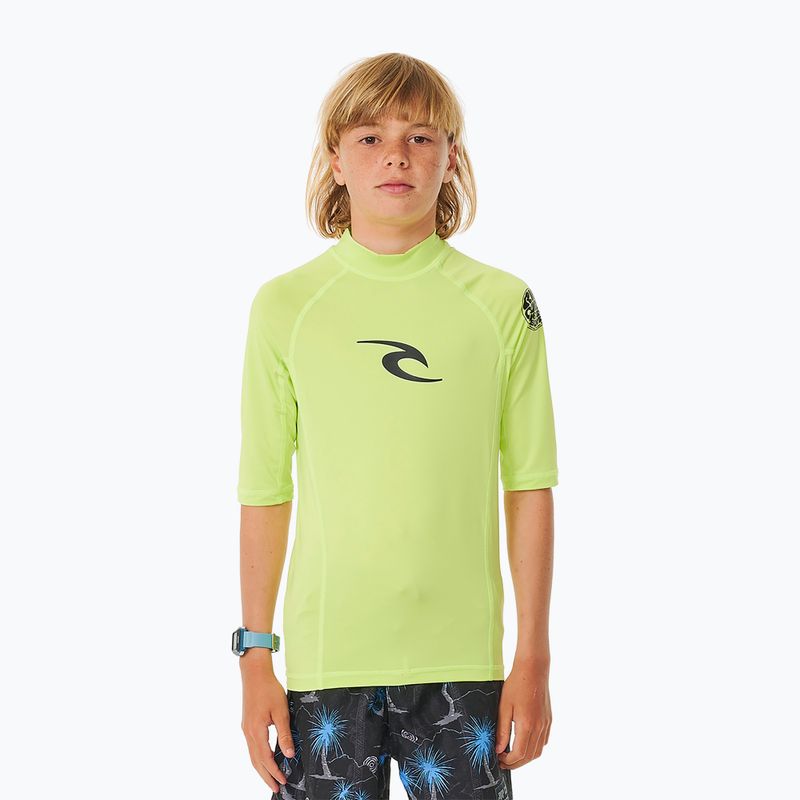 Футболка для плавання дитяча Rip Curl Brand Wave UPF Rash Vest lime