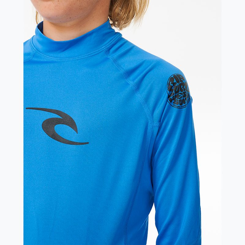 Лонгслів для плавання дитячий Rip Curl Lycra Brand Wave UPF blue gum 5