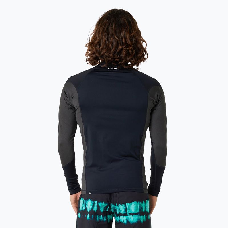 Чоловічий лонгслів для плавання Rip Curl Waves Upf Perf L/S з довгим рукавом чорний 4