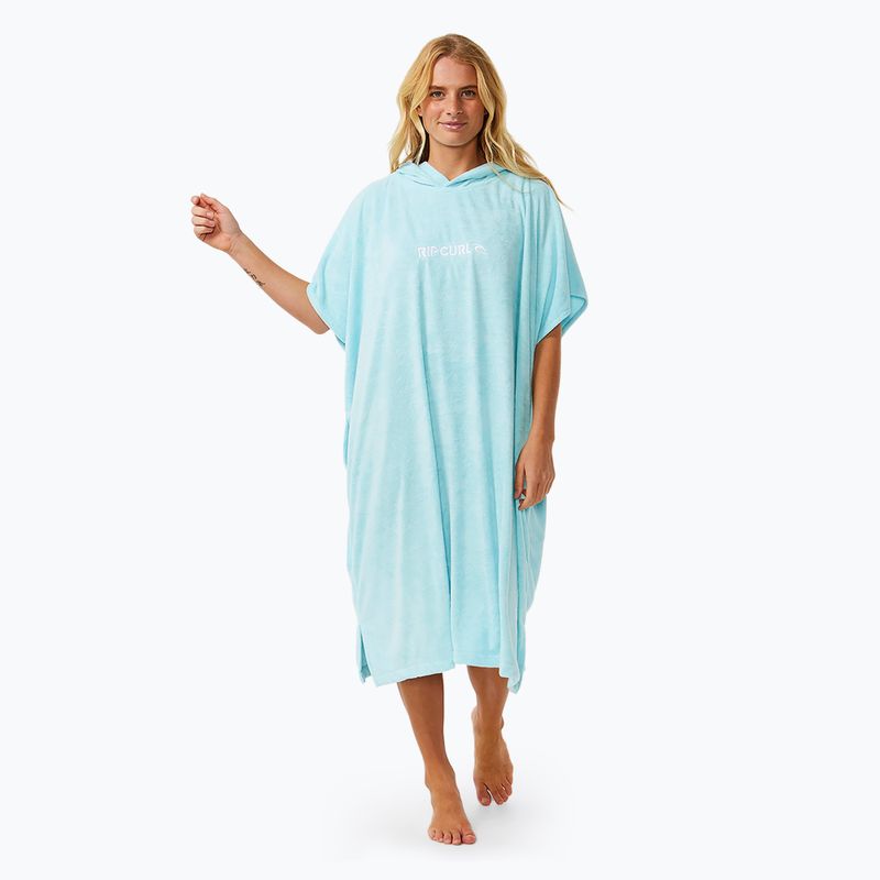 Небесно-блакитне жіноче пончо Rip Curl Classic Surf з капюшоном 2