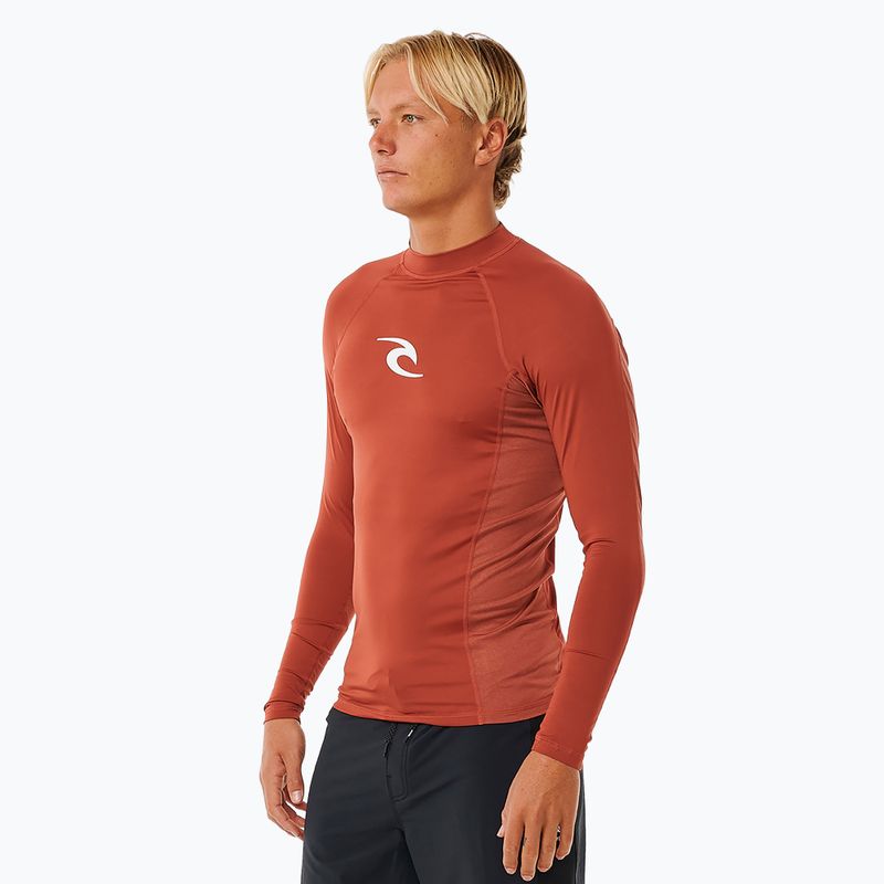 Чоловічий лонгслів для плавання Rip Curl Waves Upf Perf L/S червоний 3