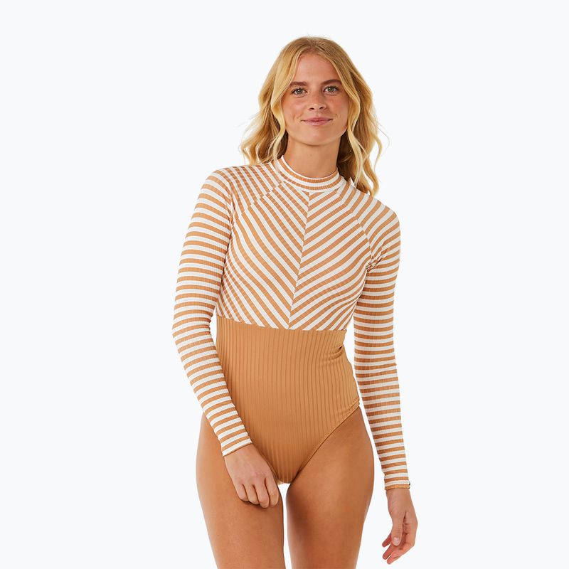 Купальник суцільний жіночий Rip Curl Premium Surf LS Surf light brown 7