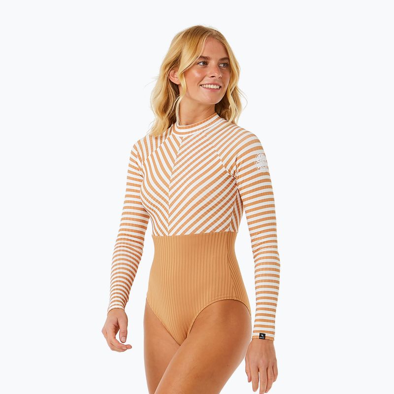 Купальник суцільний жіночий Rip Curl Premium Surf LS Surf light brown 10