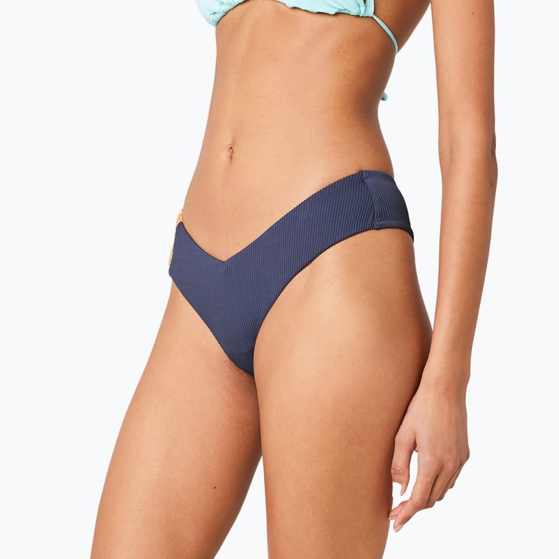 Rip Curl Block Party Hi Leg Skimpy Swimsuit Нижній купальник темно-синій 7