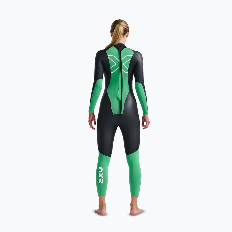 Гідрокостюм для тріатлону жіночий 2XU Propel Openwater black/bright green 2