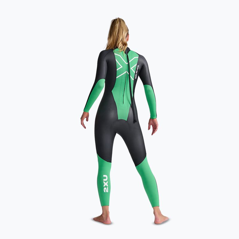 Гідрокостюм для тріатлону жіночий 2XU Propel Openwater black/bright green 4