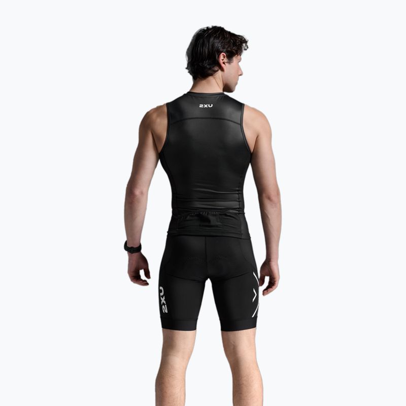 Топ велосипедний чоловічий 2XU Core Tri Tank black/white 2