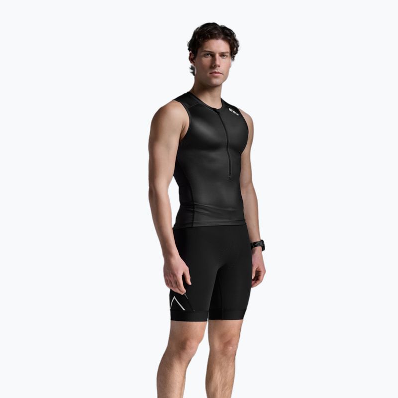 Топ велосипедний чоловічий 2XU Core Tri Tank black/white 3