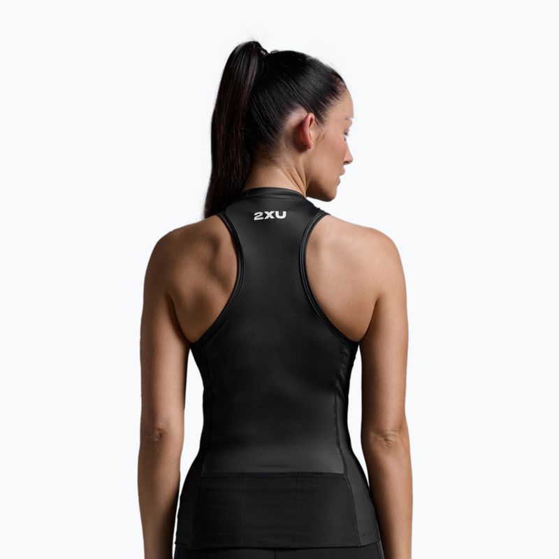 Топ велосипедний жіночий 2XU Core Tri Tank black/white 3