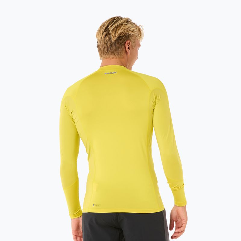 Лонгслів для плавання чоловічий Rip Curl Waves UPF Performance sulphur 3