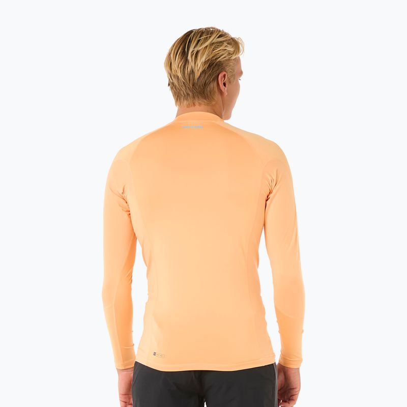 Лонгслів для плавання чоловічий Rip Curl Waves UPF Performance mandarin zest 3