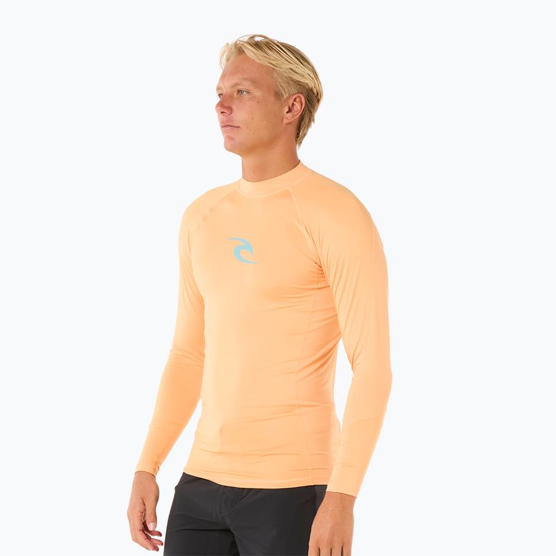 Лонгслів для плавання чоловічий Rip Curl Waves UPF Performance mandarin zest 4