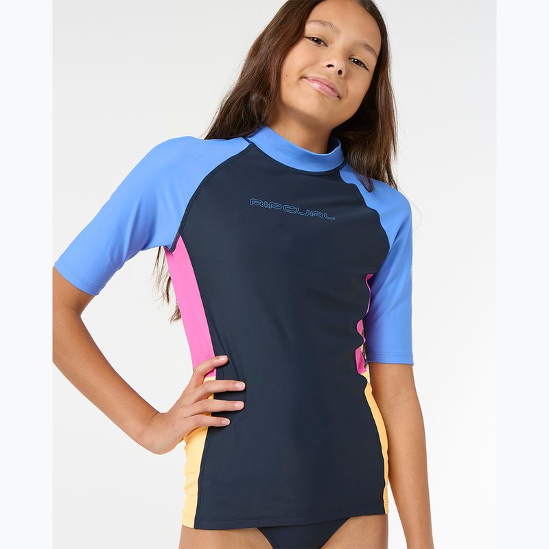 Футболка для плавання дитяча Rip Curl Block Party Rash Vest navy 4